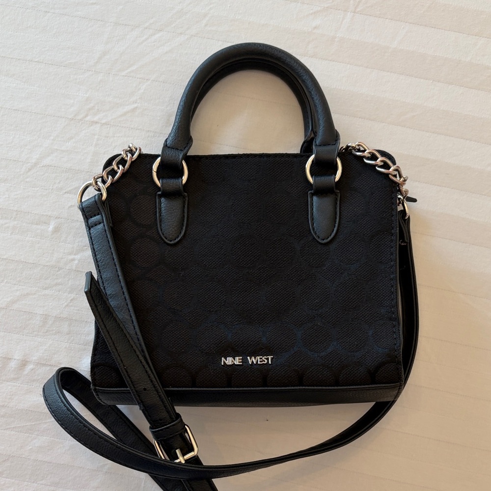Nine West Black Crossbody Bag with Chain Detail - Picture 2 of 5